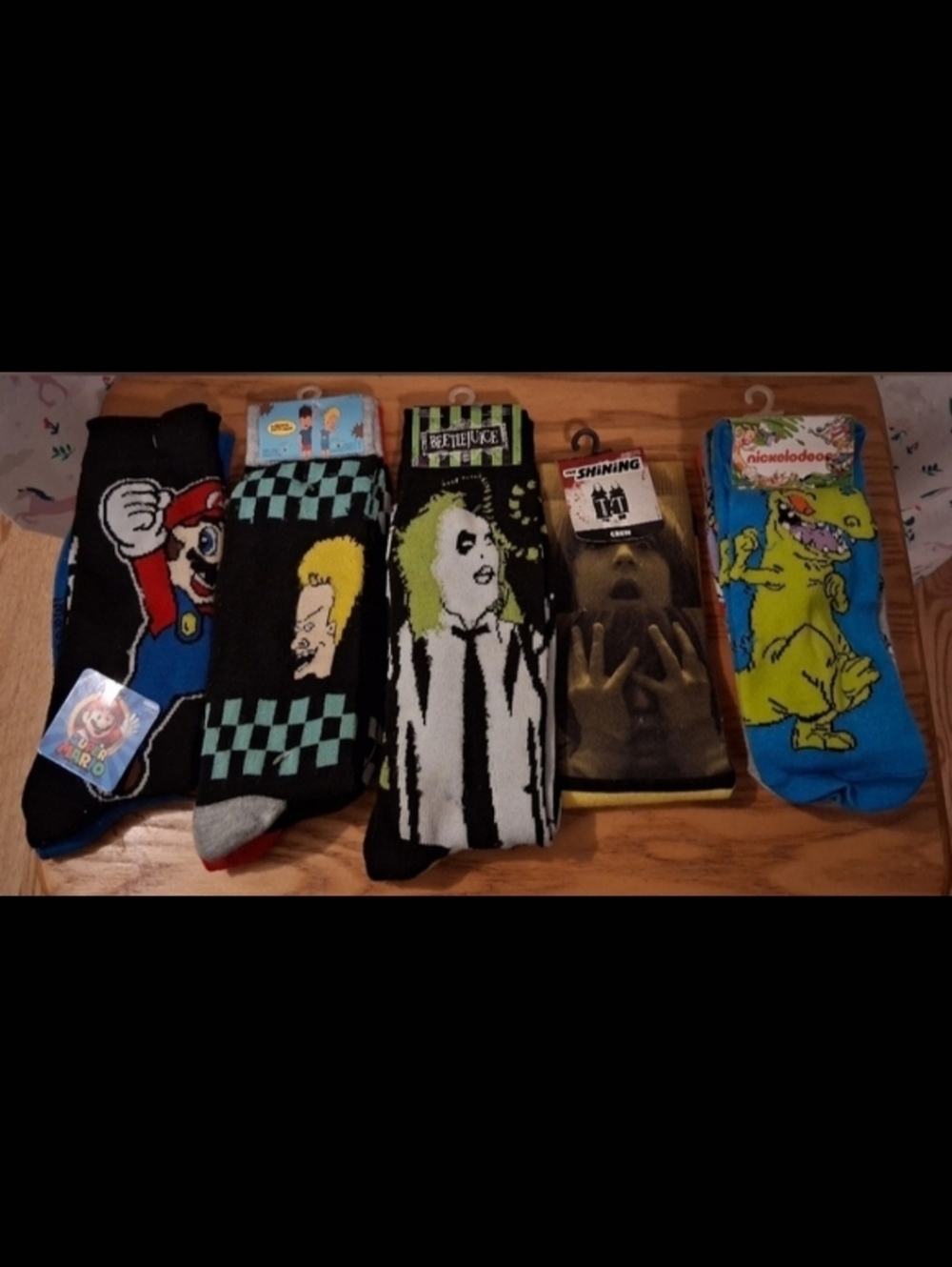 NWT Lot Of 5 Novelty Horror TV Video Game Tall & Crew Collectible Socks OSFM